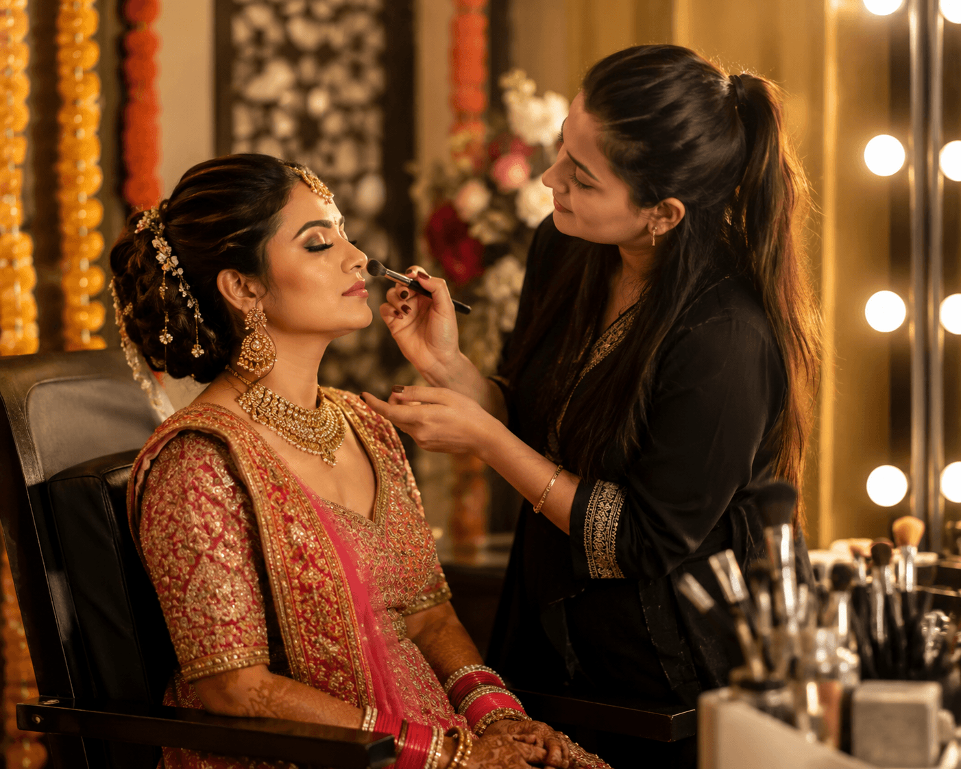 Luxury bridal makeup studio